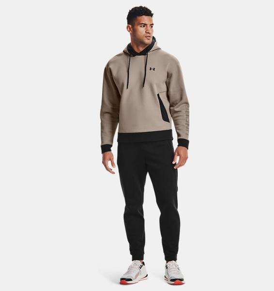 Kahverengi Erkek UA RECOVER™ Fleece Kapüşonlu Üst