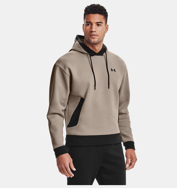 Kahverengi Erkek UA RECOVER™ Fleece Kapüşonlu Üst