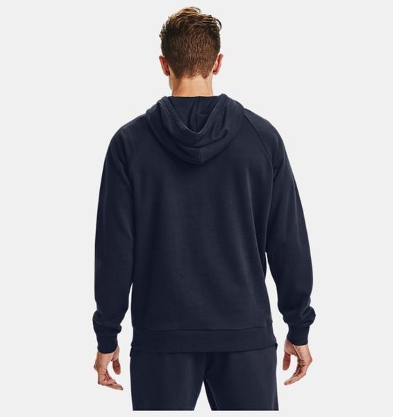 Lacivert Erkek UA Rival Fleece Big Logo Kapüşonlu Üst