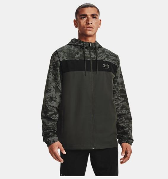 Yeşil Erkek UA Sportstyle Camo Windbreaker Mont