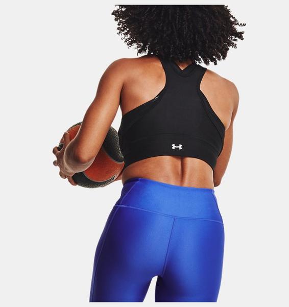 Siyah Kadın HeatGear® Armour Crop Atlet