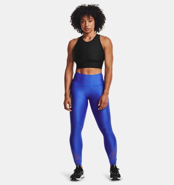 Siyah Kadın HeatGear® Armour Crop Atlet