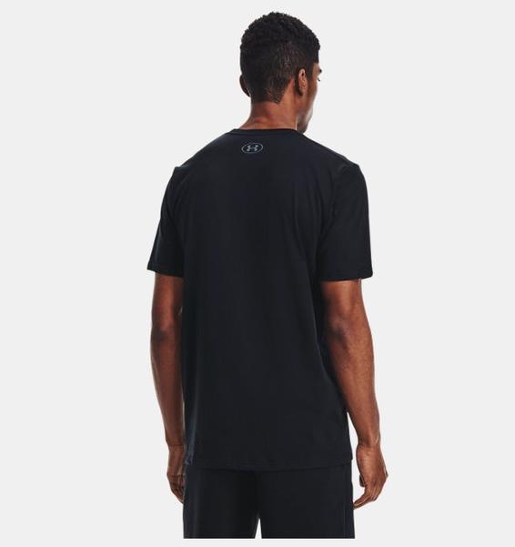 Siyah Erkek UA Fast Left Chest Kısa Kollu
