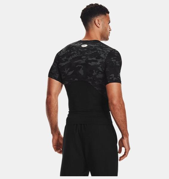 Siyah Erkek HeatGear® Armour Camo Kısa Kollu