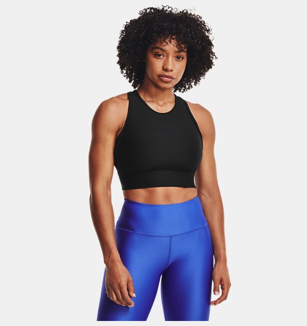 Kadın HeatGear® Armour Crop Atlet Siyah