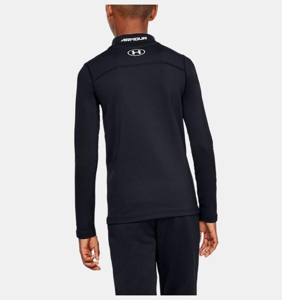 Siyah Erkek Çocuk ColdGear® Armour Yarım Balıkçı