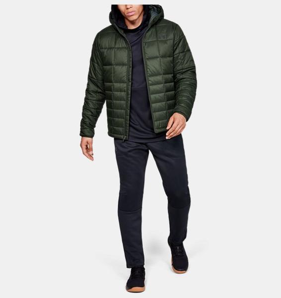 Yeşil Erkek UA Armour Insulated Kapüşonlu Mont