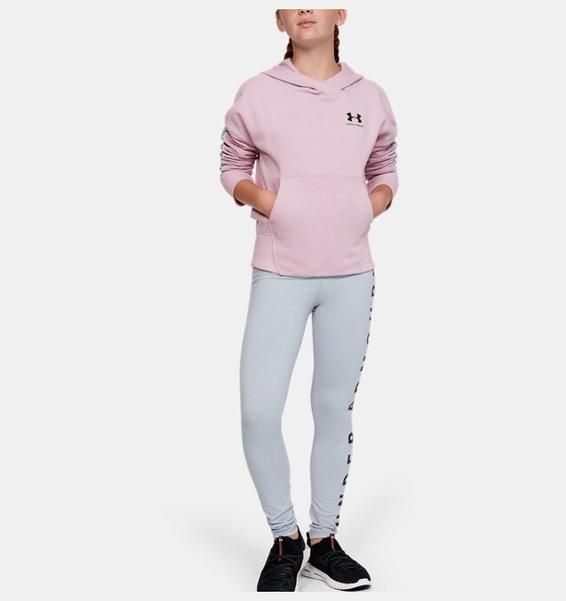 Pembe Kız Çocuk UA Sportstyle Polar Kapüşonlu Üst