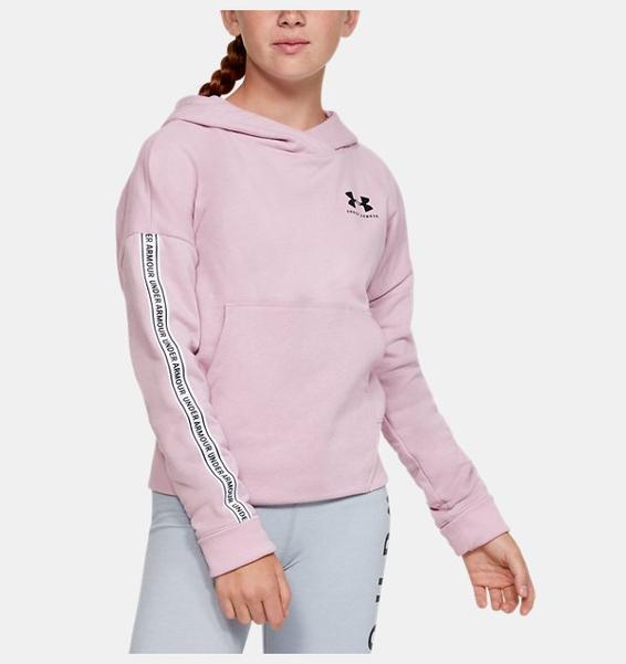 Pembe Kız Çocuk UA Sportstyle Polar Kapüşonlu Üst