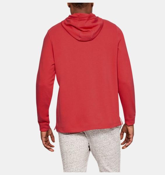 Kırmızı Erkek UA Sportstyle Terry Logolu Kapüşonlu Üst