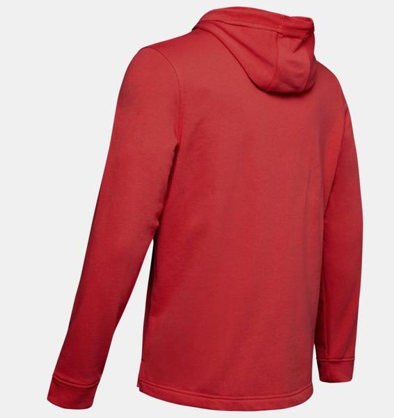 Kırmızı Erkek UA Sportstyle Terry Logolu Kapüşonlu Üst