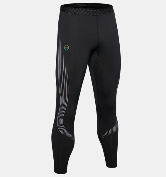 Siyah Erkek UA RUSH™ Koşu Stamina Tayt