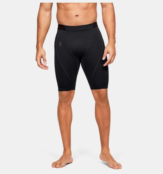 Siyah Erkek UA RUSH™ Dikişsiz Long Şort