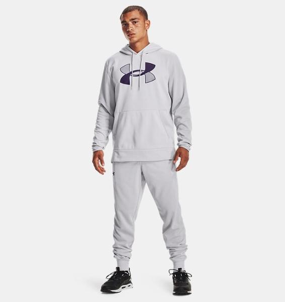 Gri Erkek Armour Fleece® Big Logo Kapüşonlu Üst