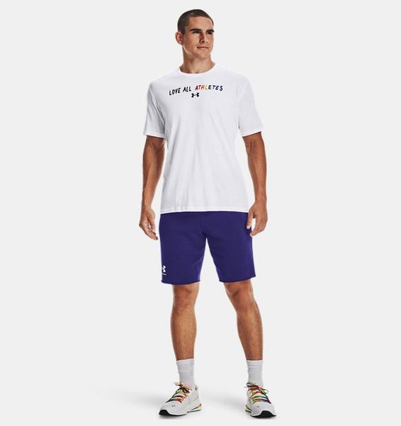 Beyaz Erkek UA Pride Courage Kısa Kollu