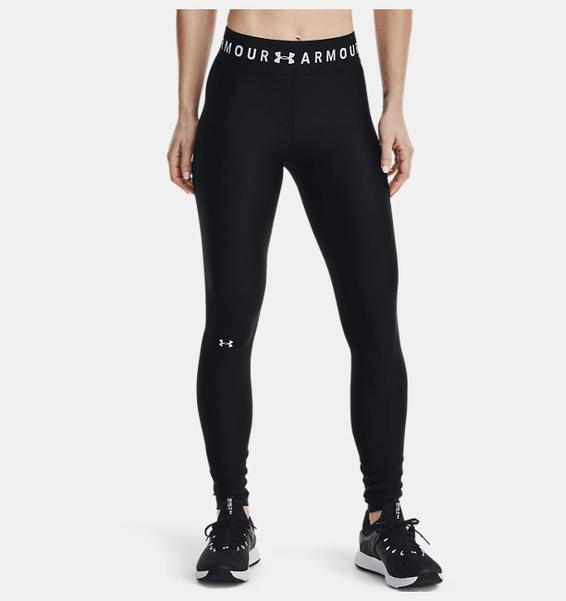 Siyah Kadın HeatGear® Armour Branded Waistband Tayt