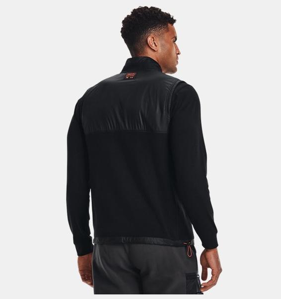 Gri Erkek Project Rock Microfleece Tam Boy Fermuarlı Yelek
