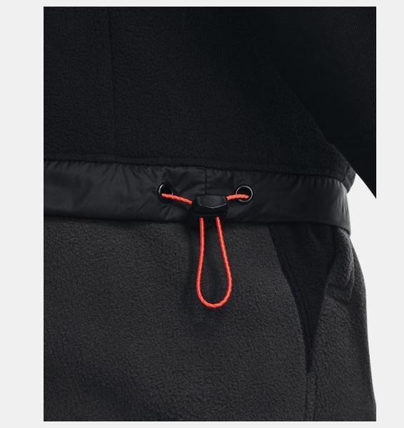 Gri Erkek Project Rock Microfleece Tam Boy Fermuarlı Yelek