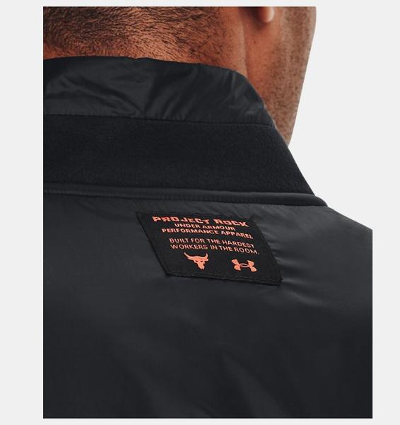 Gri Erkek Project Rock Microfleece Tam Boy Fermuarlı Yelek