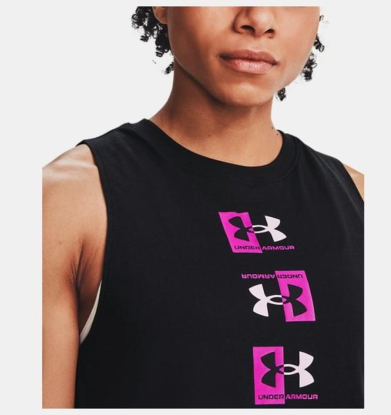 Siyah Kadın UA Repeat Muscle Atlet
