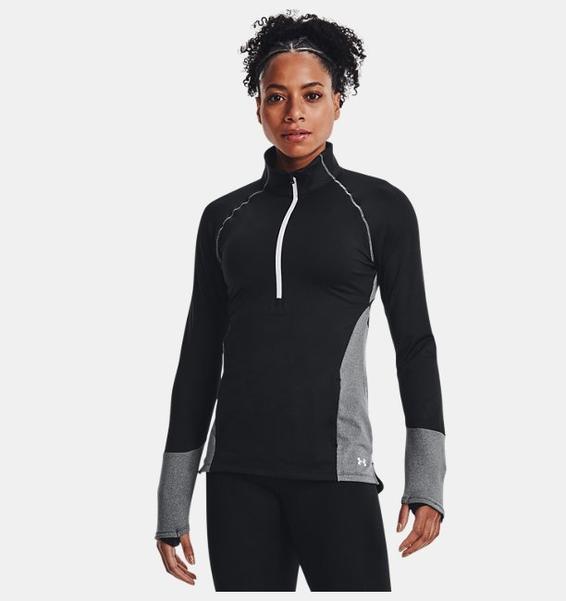 Siyah Kadın ColdGear® ½ Fermuarlı