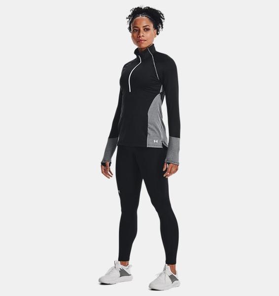 Siyah Kadın ColdGear® ½ Fermuarlı