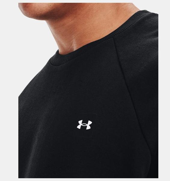 Siyah Erkek UA Rival Fleece Bisiklet Yaka