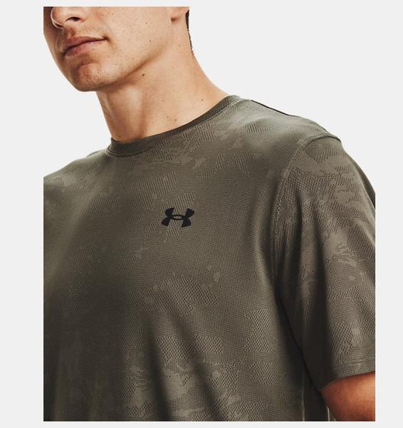 Yeşil Erkek UA Training Vent Camo Kısa Kollu