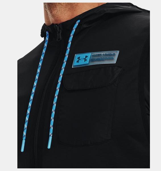 Siyah Erkek Armour Fleece® Storm Kapüşonlu Yelek