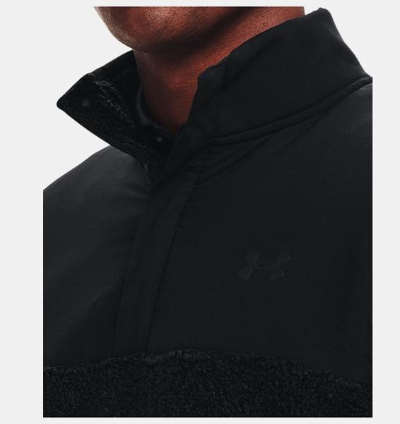 Siyah Erkek UA SweaterFleece Pile Kazak