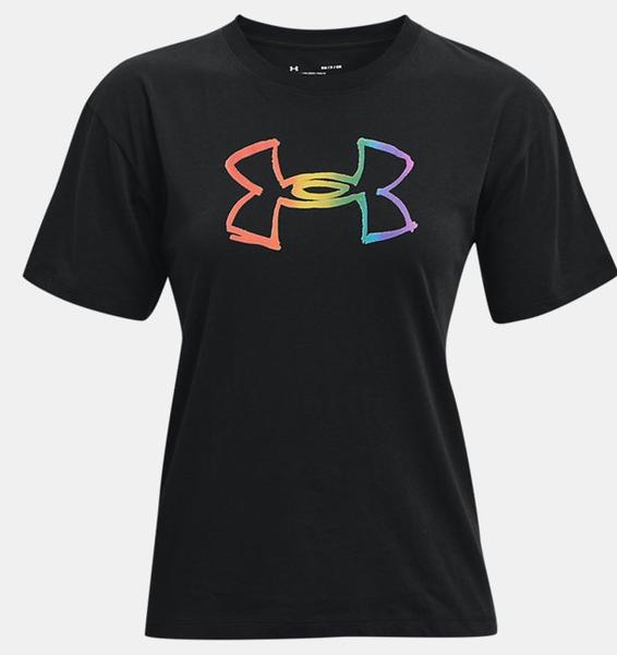 Siyah Kadın UA Pride Graphic Kısa Kollu