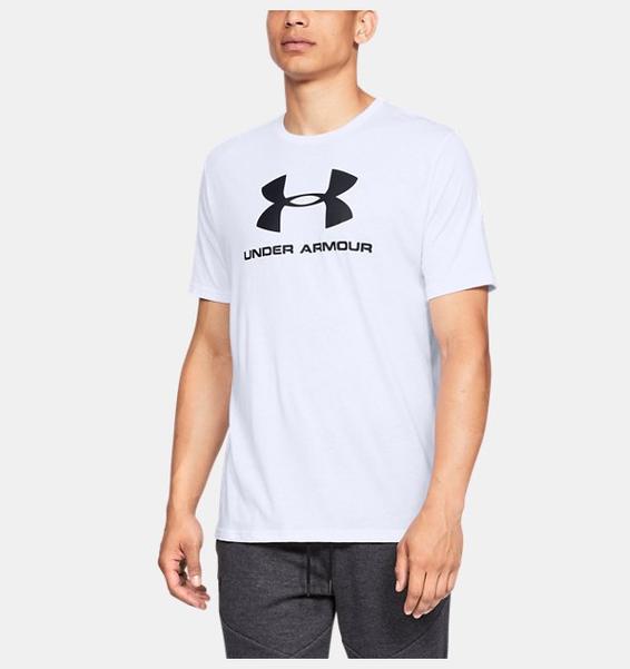 Beyaz Erkek UA Sportstyle Logo Kısa Kollu T-shirt