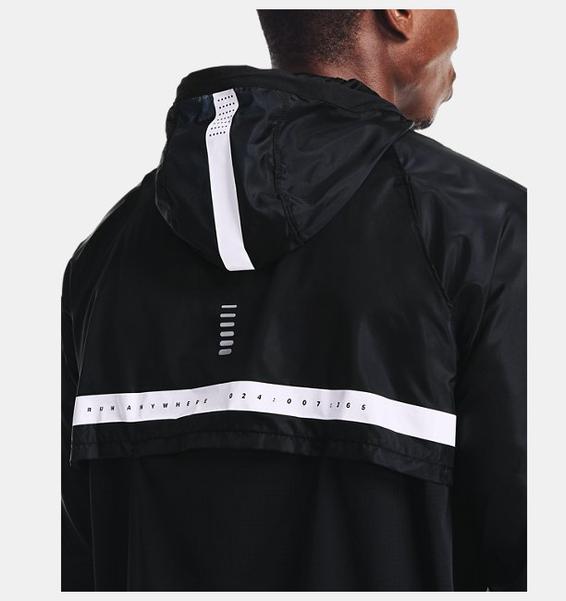 Siyah Erkek UA Run Anywhere Anorak Mont