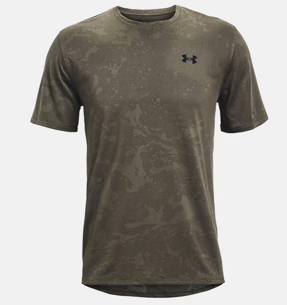 Yeşil Erkek UA Training Vent Camo Kısa Kollu