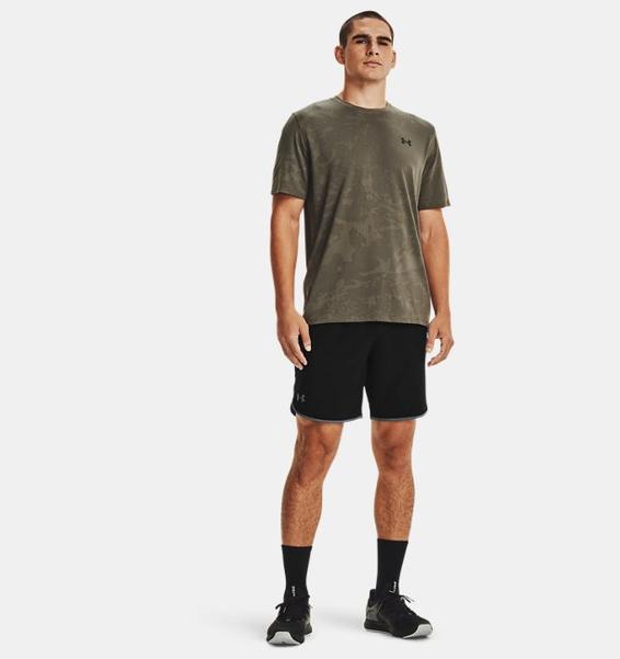Yeşil Erkek UA Training Vent Camo Kısa Kollu