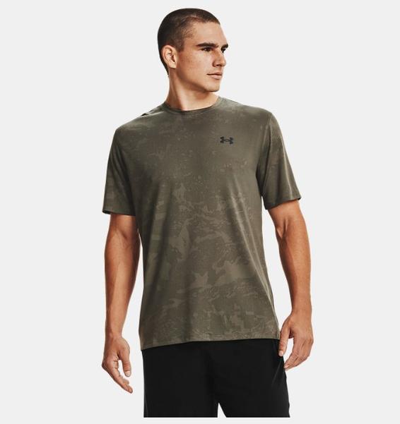 Yeşil Erkek UA Training Vent Camo Kısa Kollu