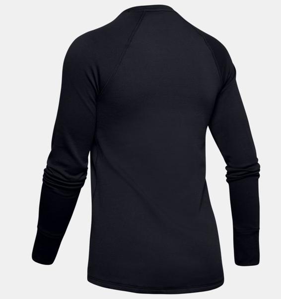 Siyah Kadın ColdGear® Base 3.0 Bisiklet Yaka