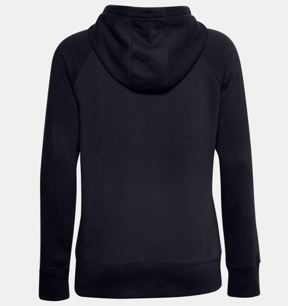 Siyah Kadın UA Rival Fleece Logo Kapüşonlu Üst
