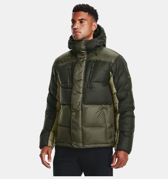 Yeşil Erkek ColdGear® Infrared Down Blocked Mont