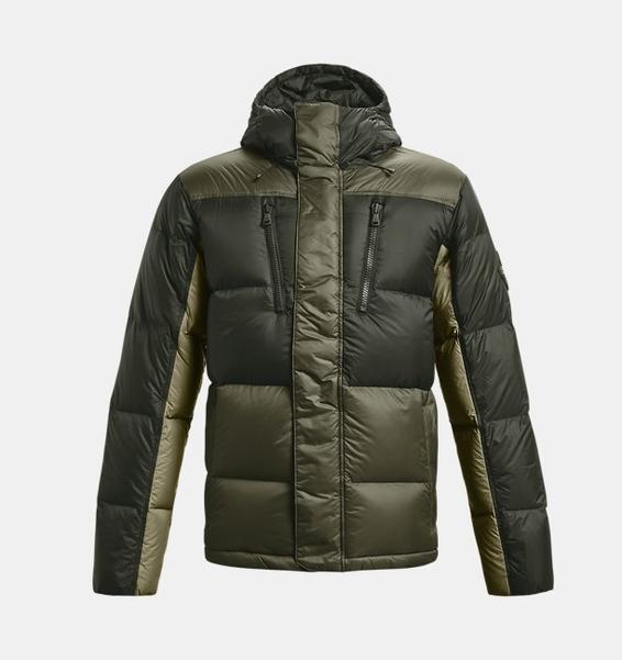 Yeşil Erkek ColdGear® Infrared Down Blocked Mont