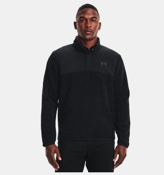 Siyah Erkek UA SweaterFleece Pile Kazak