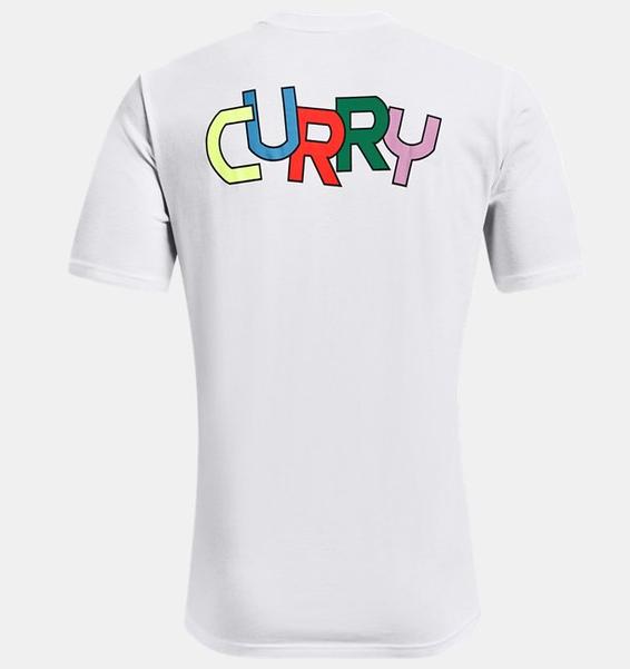 Beyaz Erkek Curry Basketball Tişört