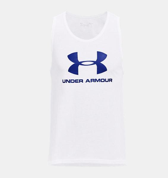 Beyaz Erkek UA Sportstyle Logo Atlet