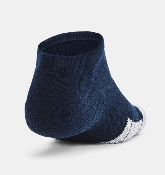 Lacivert Yetişkin HeatGear® No Show Çorap 3'lü Paket
