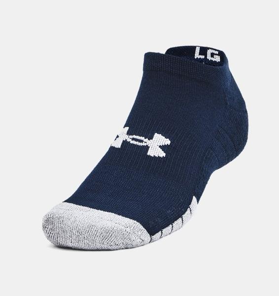 Lacivert Yetişkin HeatGear® No Show Çorap 3'lü Paket