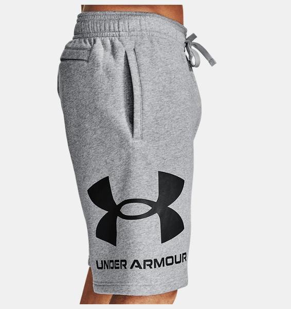 Gri Erkek UA Rival Fleece Big Logo Şort