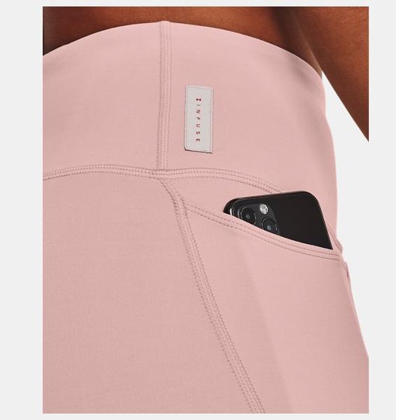 Pembe Kadın UA Meridian + Moisture Infuse 7/8 Tayt