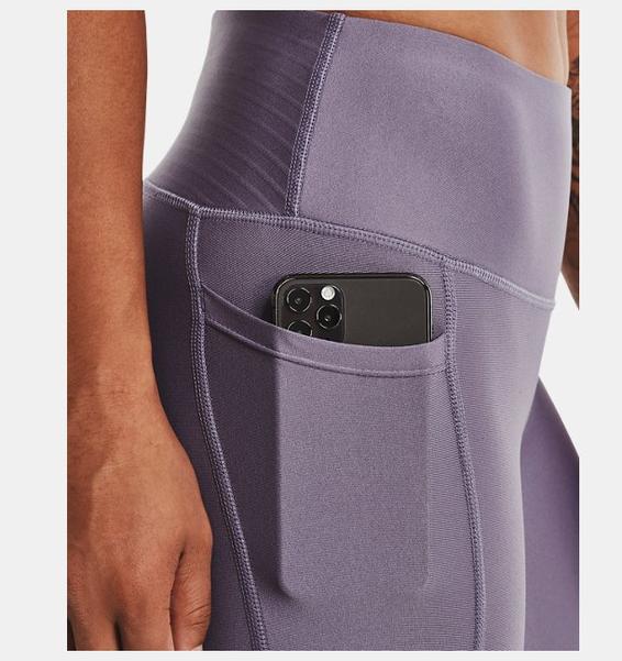 Mor Kadın HeatGear® Armour Hi-Rise Bilekte Tayt