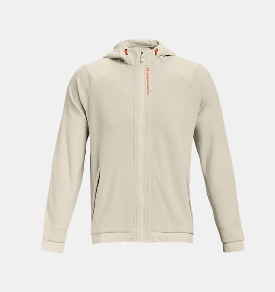 Gri Erkek UA RUSH™ Fleece Tam Boy Fermuarlı Kapüşonlu Üst