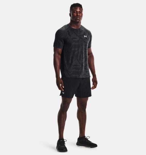 Siyah Erkek UA Streaker Jakarlı Tişört